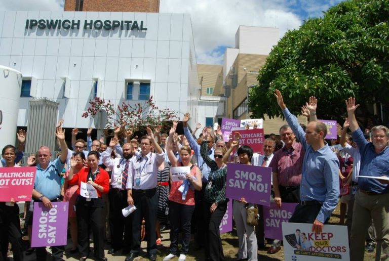 Doctor dispute reaches fever pitch at Ipswich rally