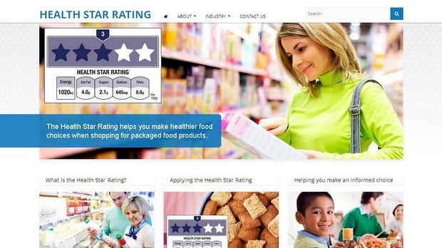 A screen grab obtained by Fairfax Media of the Health Star Rating website that was shut down.