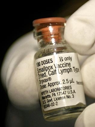 Vaccine saviour ... A vial of smallpox vaccine, Dryvax, which helped eradicate the diseas