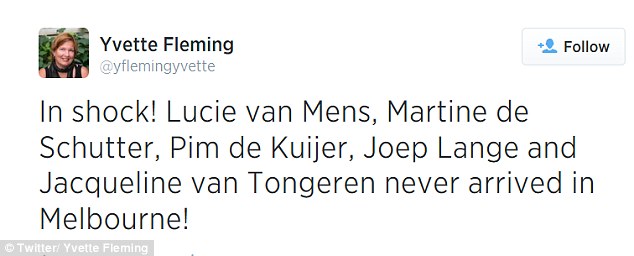 Yvette Fleming, manager of Stop Aids Now, tweeted there were other colleagues on board the flight with Dr Lange