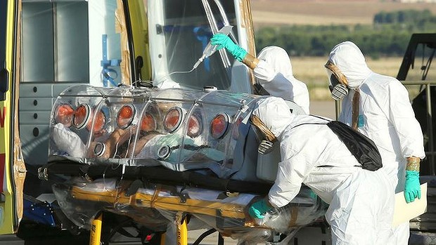 In this picture released on August 7, Spanish priest Miguel Pajares returns to Spain after contracting Ebola in Liberia. He has since died.