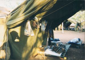 Camp inequality: The Curtin Detention Centre, where Muderis stayed when he first arrived in Australia.