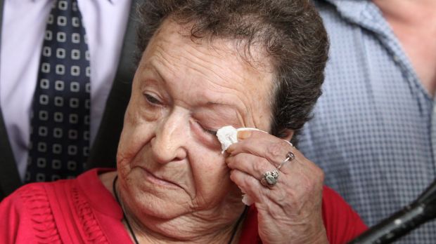 Yvonne D'Arcy, who fought to have the breast cancer gene patent overturned, outside the Federal Court in February last year.