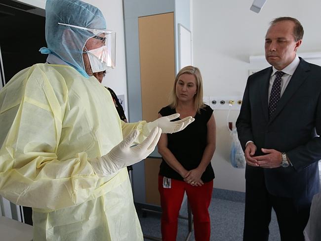 Unprepared ... Health Minister Peter Dutton (right) said Australia was ready to respond t