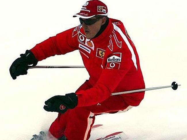 Michael Schumacher on one of his many skiing holidays.