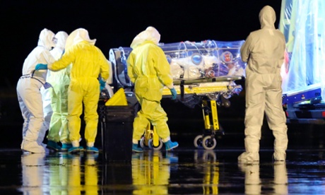 An Ebola patient is repatriated from Sierra Leone for treatment in Spain.