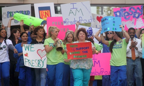 Texas Presbyterian staff rally