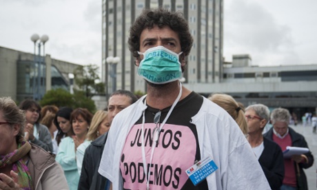 Spanish nursing staff protest over healthcare cuts. A flurry of complaints of scant Ebola training by health workers has led Madrid’s top prosecutor to launch an investigation.