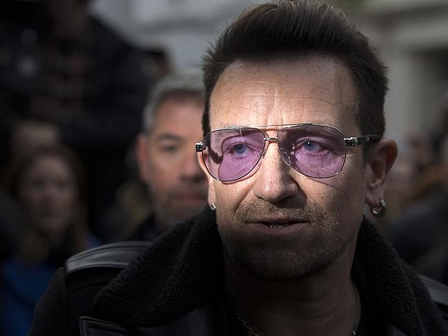 U2 frontman Bono. Pic: AFP PHOTO / ANDREW COWIE