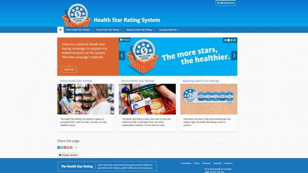 The Health Star Rating System website.