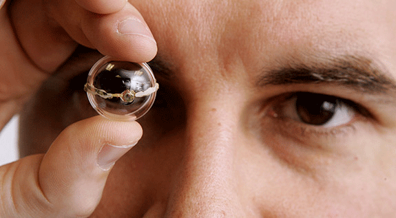 electronic contact lens Princeton Scientists 3D Printing LEDs Into Contact Lenses