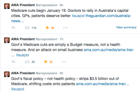 Federal Govt faces doctors rallying in waiting rooms, streets over Medicare co-payment Plan B