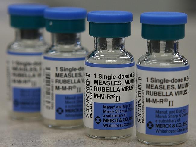 Vials of the measles, mumps and rubella vaccine. Picture: Justin Sullivan/Getty Images/AF