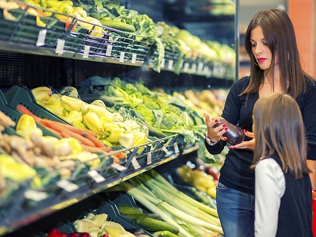 Wheel your trolley through all the fresh produce aisles at the store.