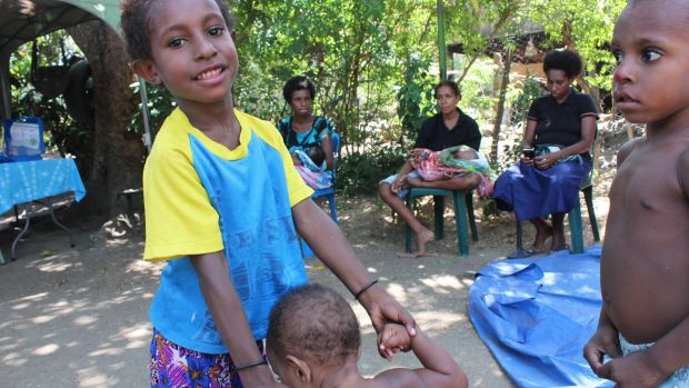 The weekly family planning clinic at Port Moresby General Hospital. The clinic is frequently full to capacity, seeing up to 80 women, and offers family planning advice and health screening including pap smears.