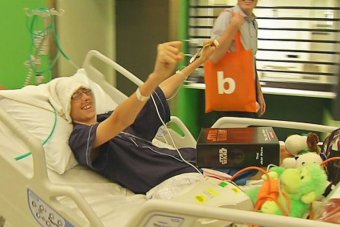 A patient is transferred to the new Lady Cilento Children's Hospital in South Brisbane