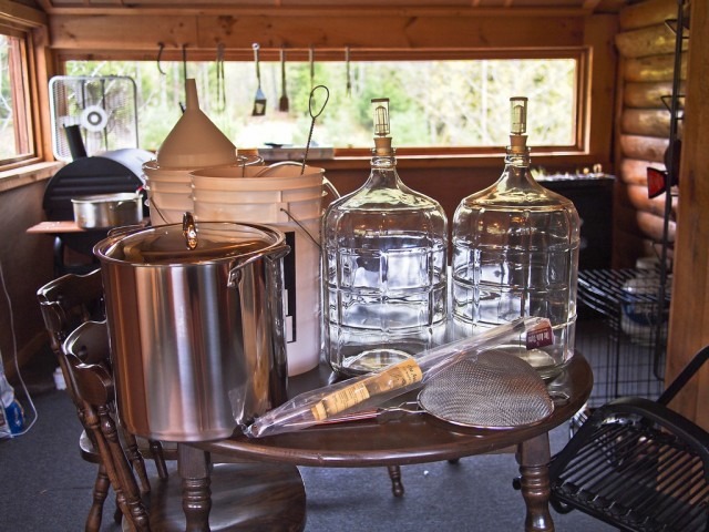 The process is similar to home brewing used for beer and wine.