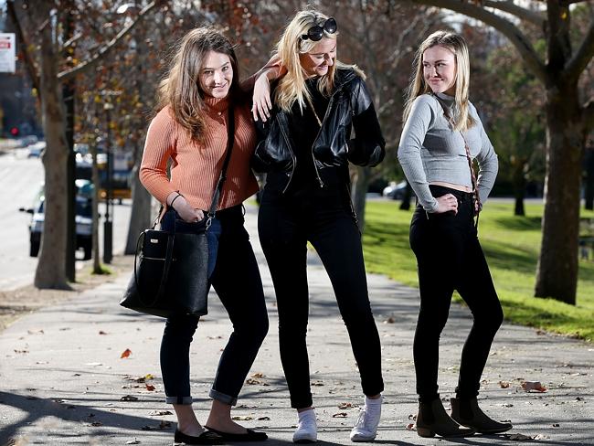 Mikaela Harris, Anastasia Charova and Kate Thompson like wearing their skinny jeans. Pict