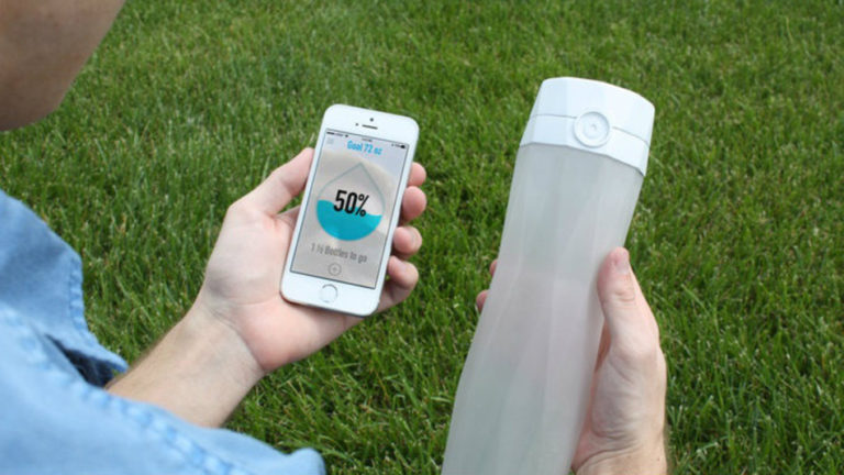 A water bottle that glows when you should drink more water