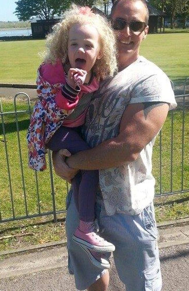 So much love ... Dean Wharmby with his daughter before his diagnosis.