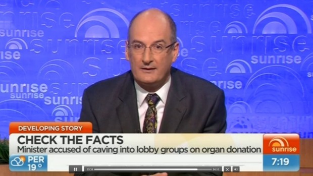 David Koch resigned from the Organ and Tissue Authority's advisory council on live television.