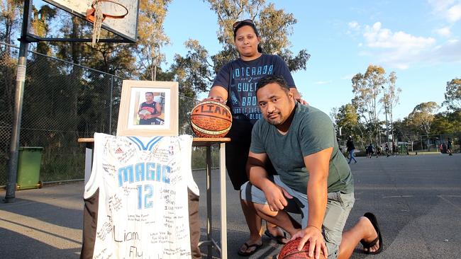 Sarah Enese and Tony Enese at Helensvale State High School basketball courts where a memo