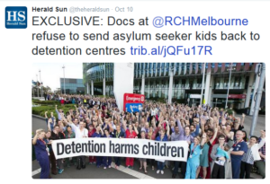 Refugees HS tweet