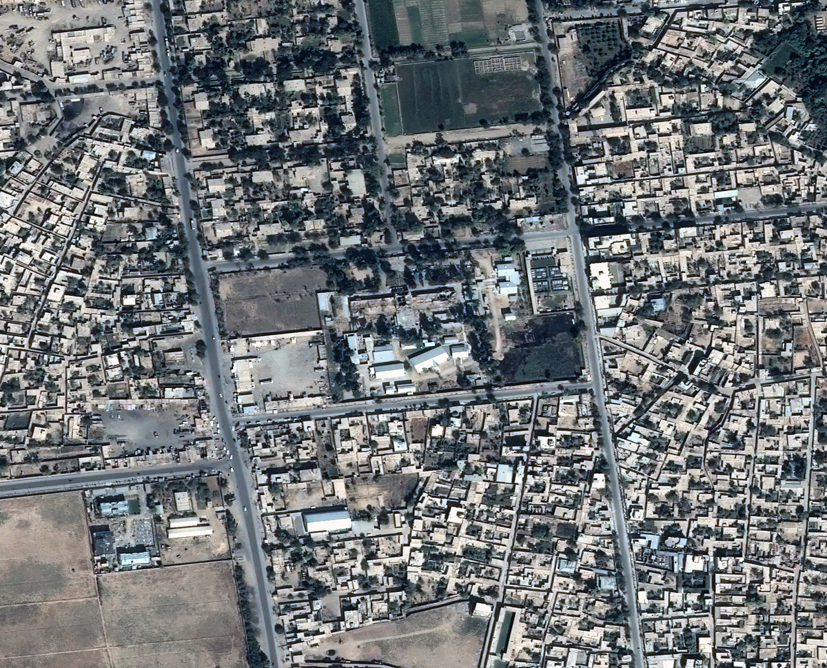 Satellite image of Hospital area after the attack