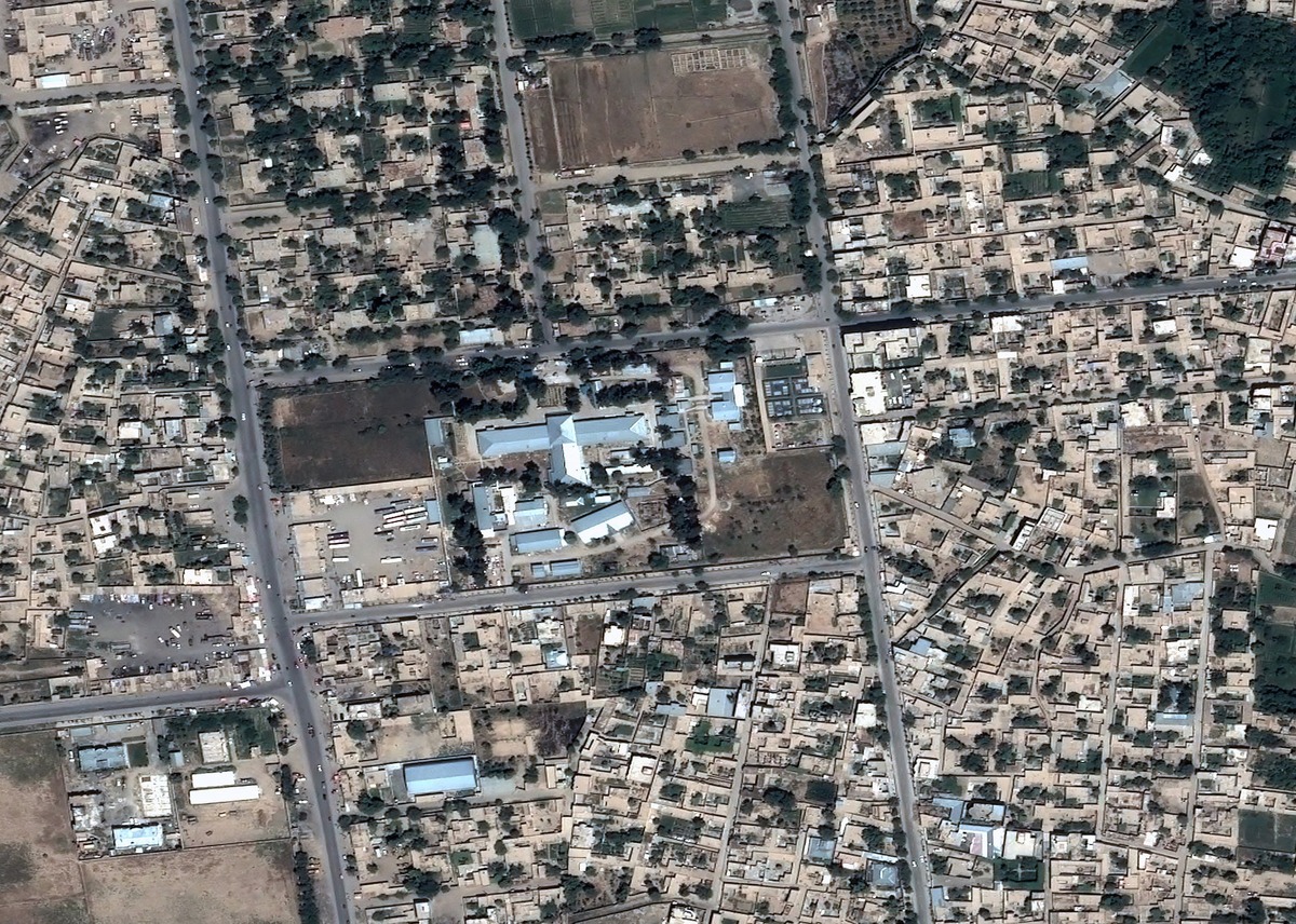 Satellite image of Hospital area before the attack