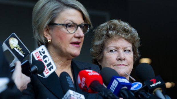 NSW Health Minister Jillian Skinner and Secretary of Health Elizabeth Koff hold a press conference about the baby death ...