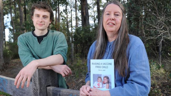 Author Wendy Lyall (pictured with her son) says at least 30 underground “vaccine free” kinders are operating in Victoria.